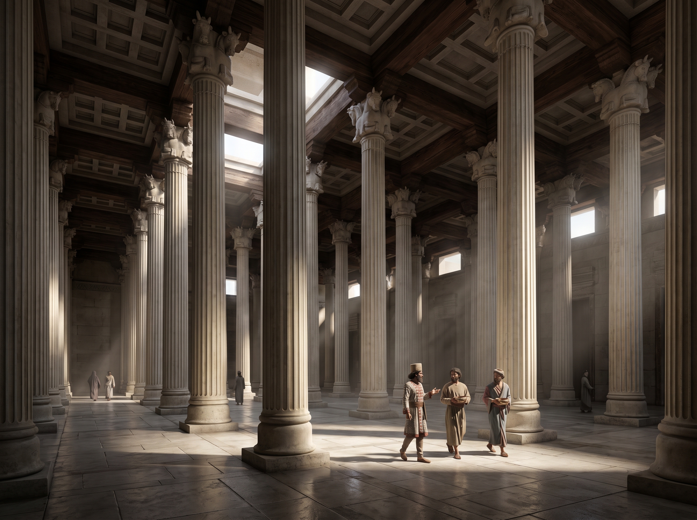 Inside the columned forest of the Apadana