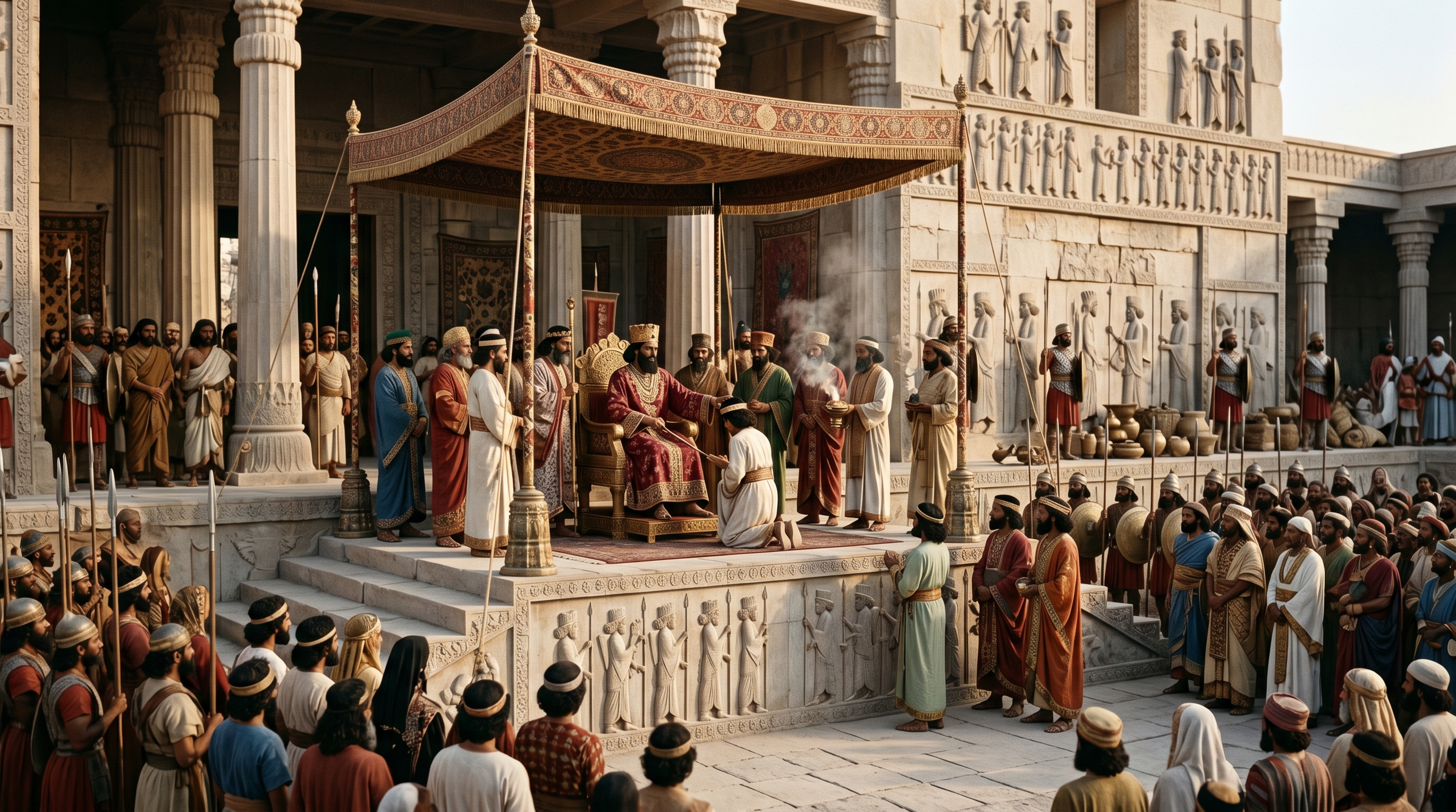 Investiture and succession scene at the Tripylon