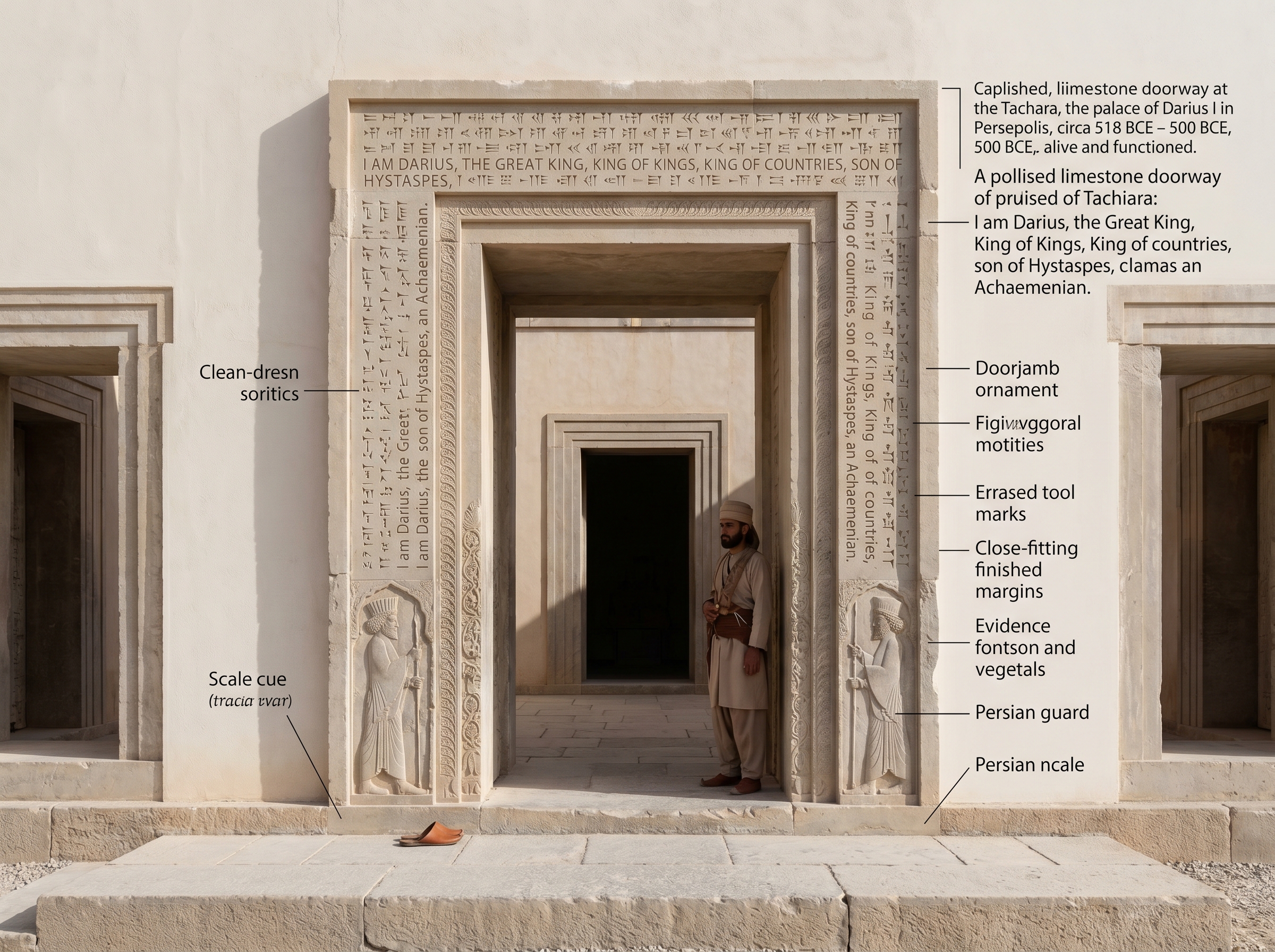 Darius’ inscribed doorway and carved jambs