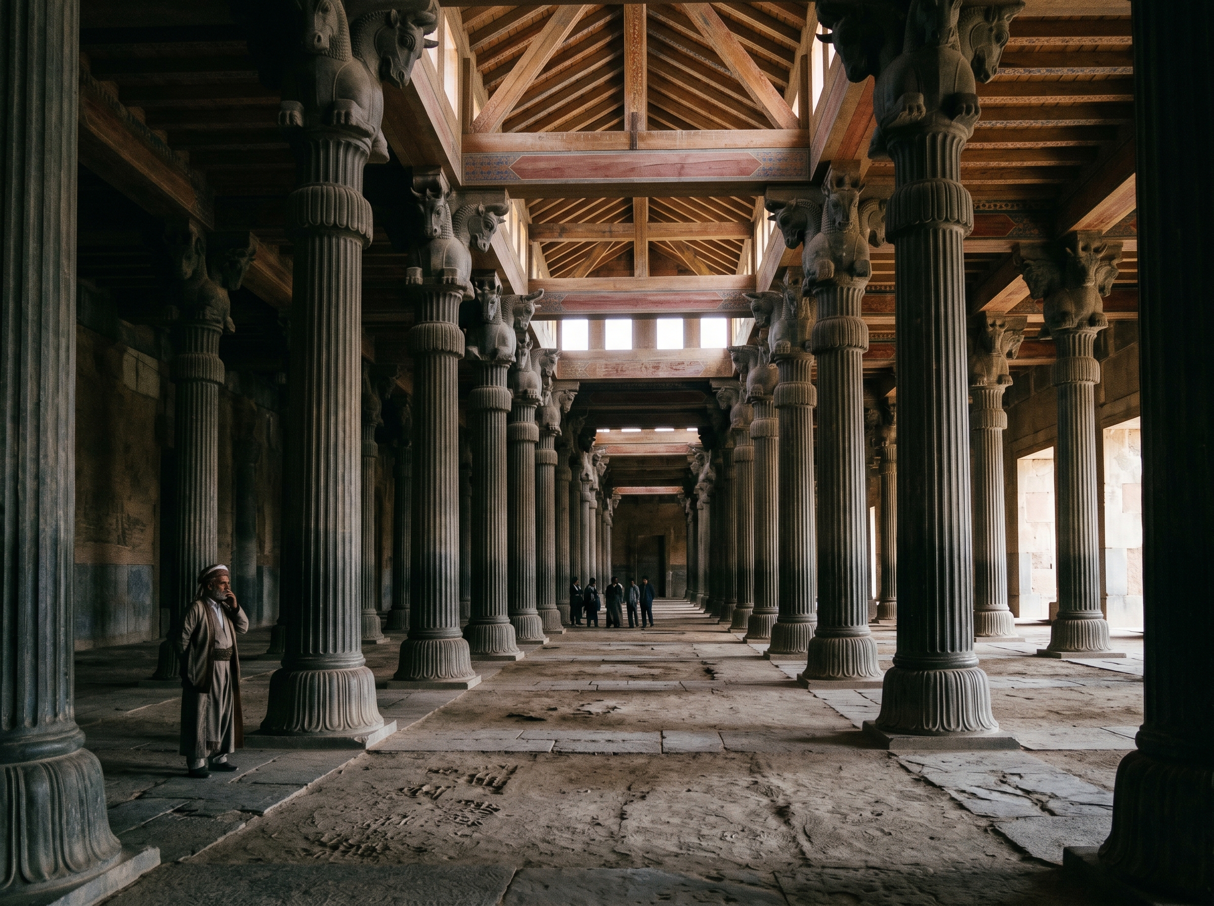Inside the Hall of a Hundred Columns