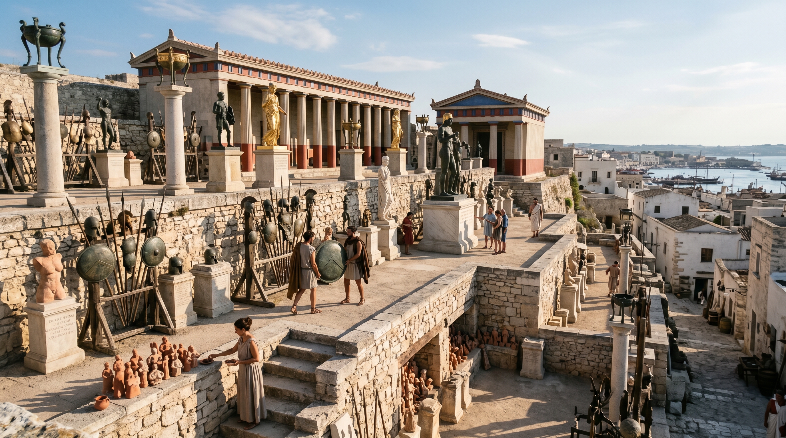 Acropolis votive terraces and spoils displays