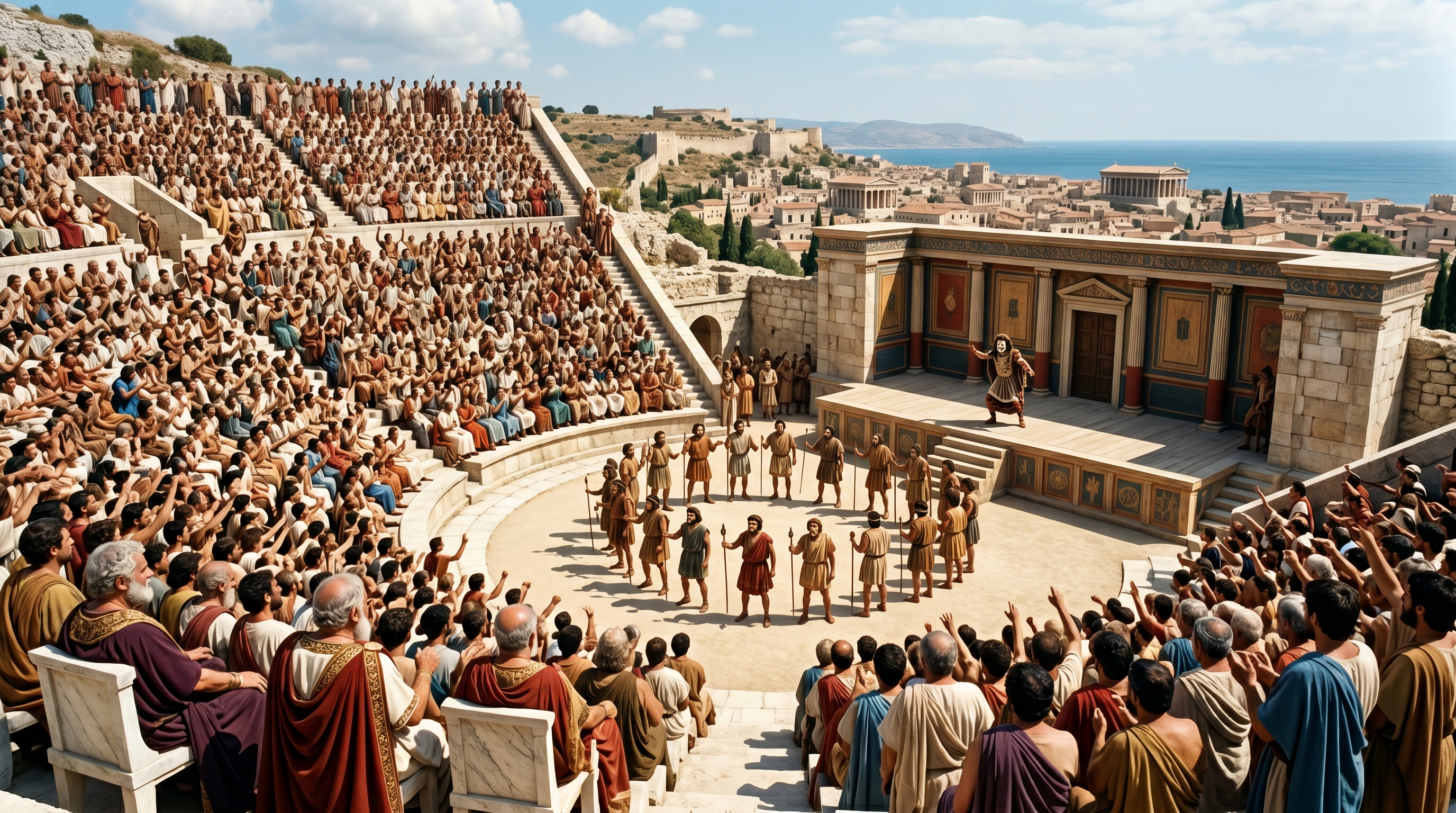 A dramatic competition at the Greek Theatre (Neapolis)