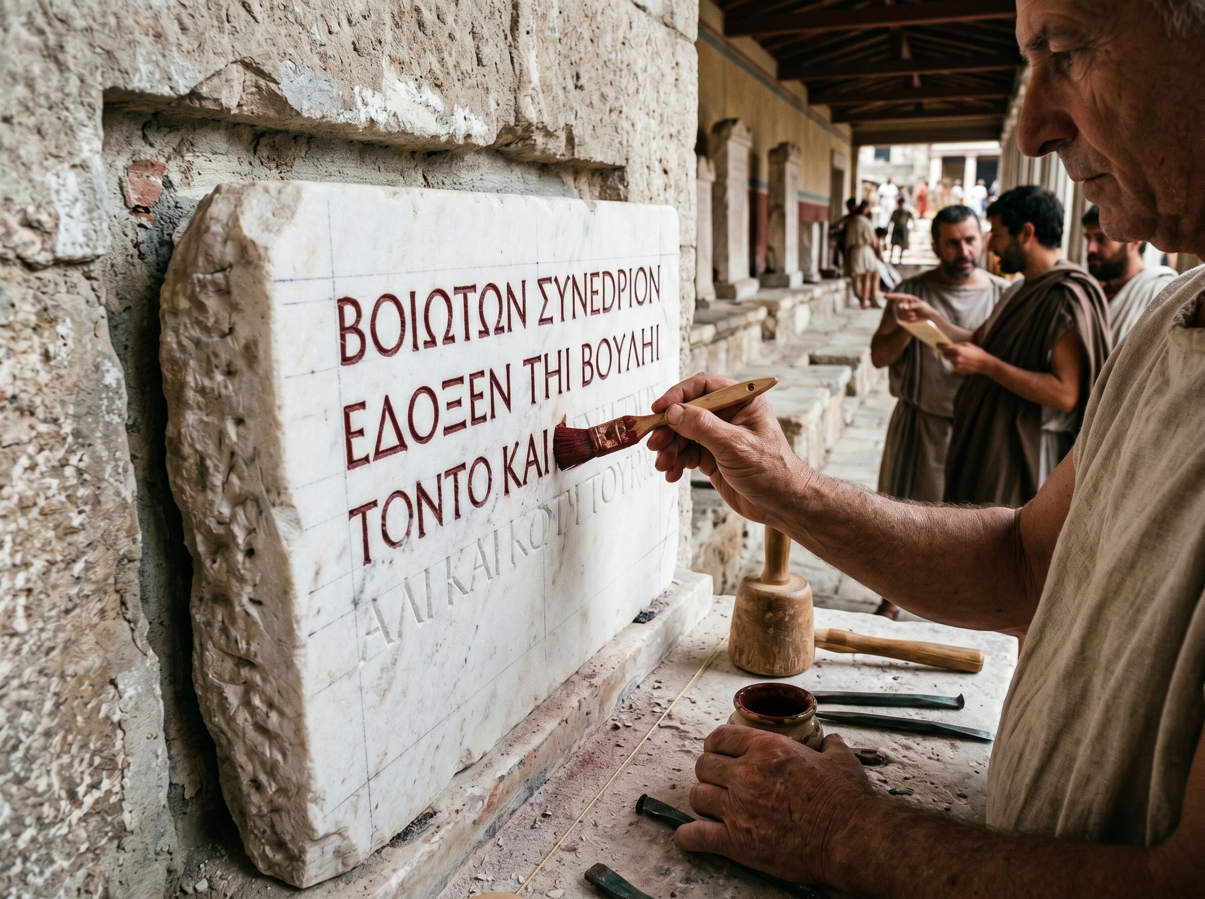 Close detail: a decree slab in mid-installation