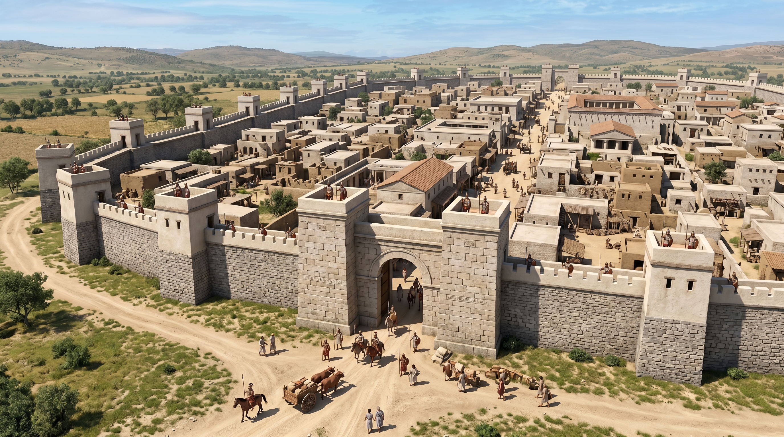 City walls and 4th-century fortifications