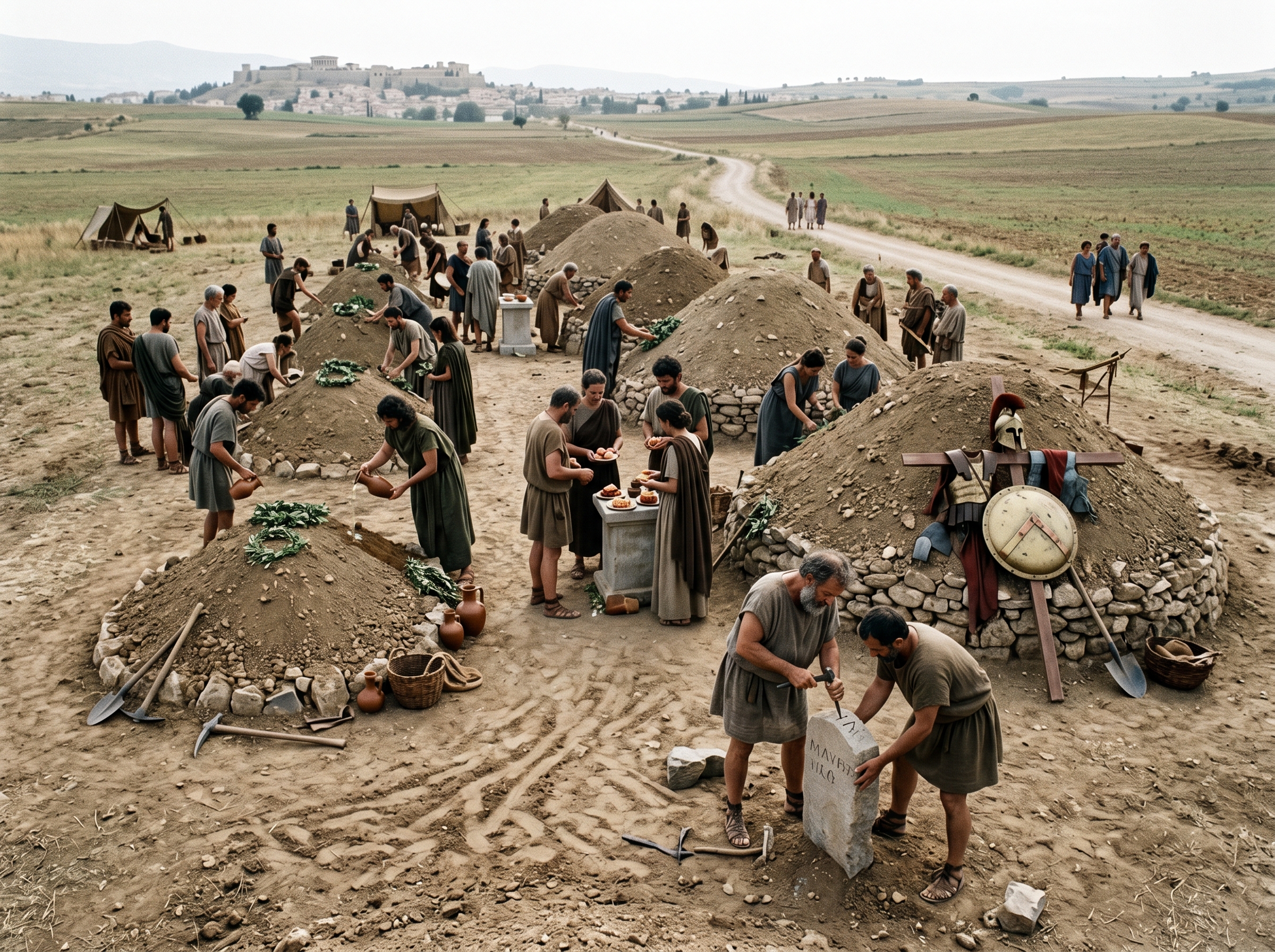 Funerary and votive activity at the mounds (standard)