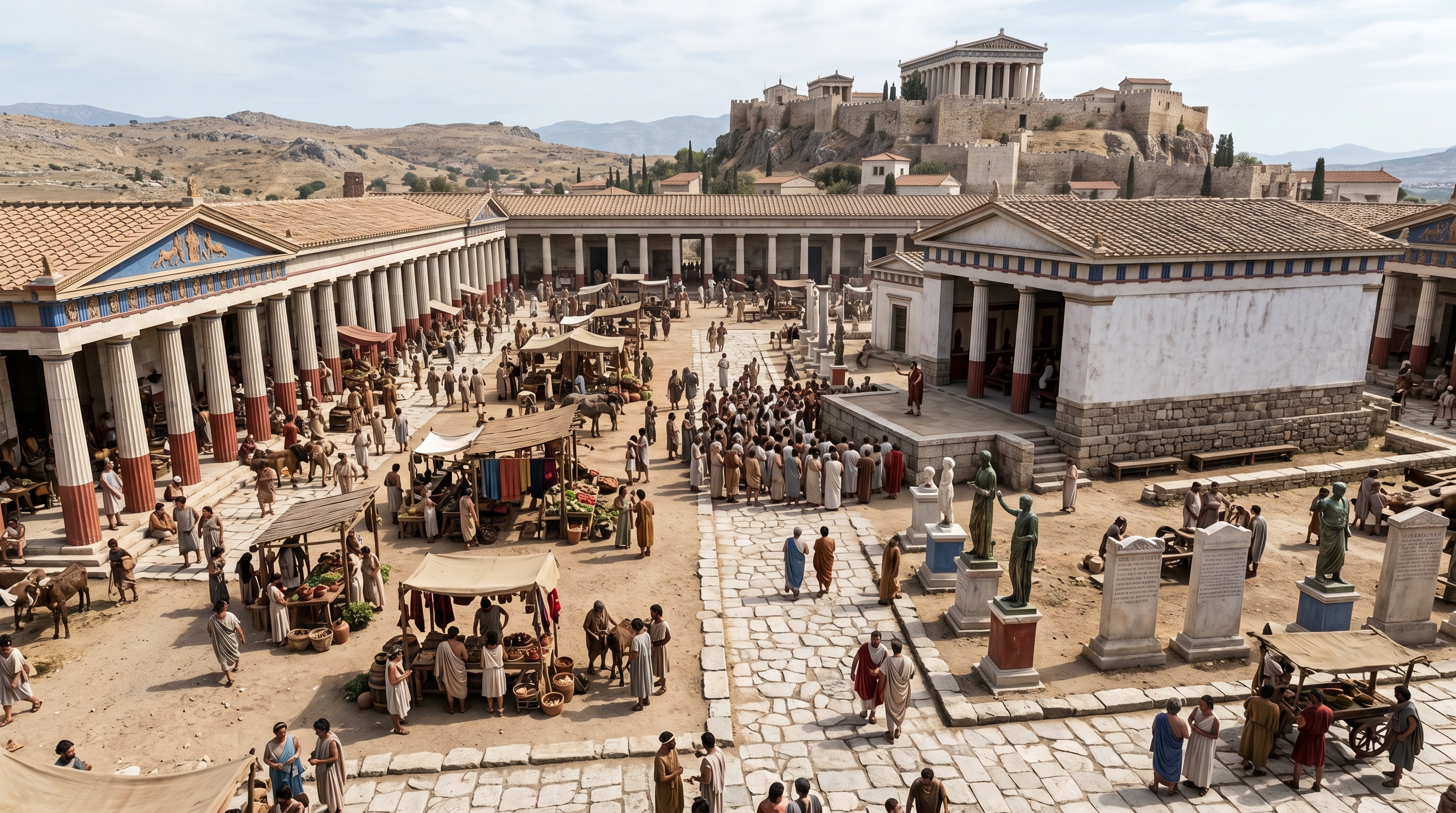 Agora and stoa (market and assembly precinct)