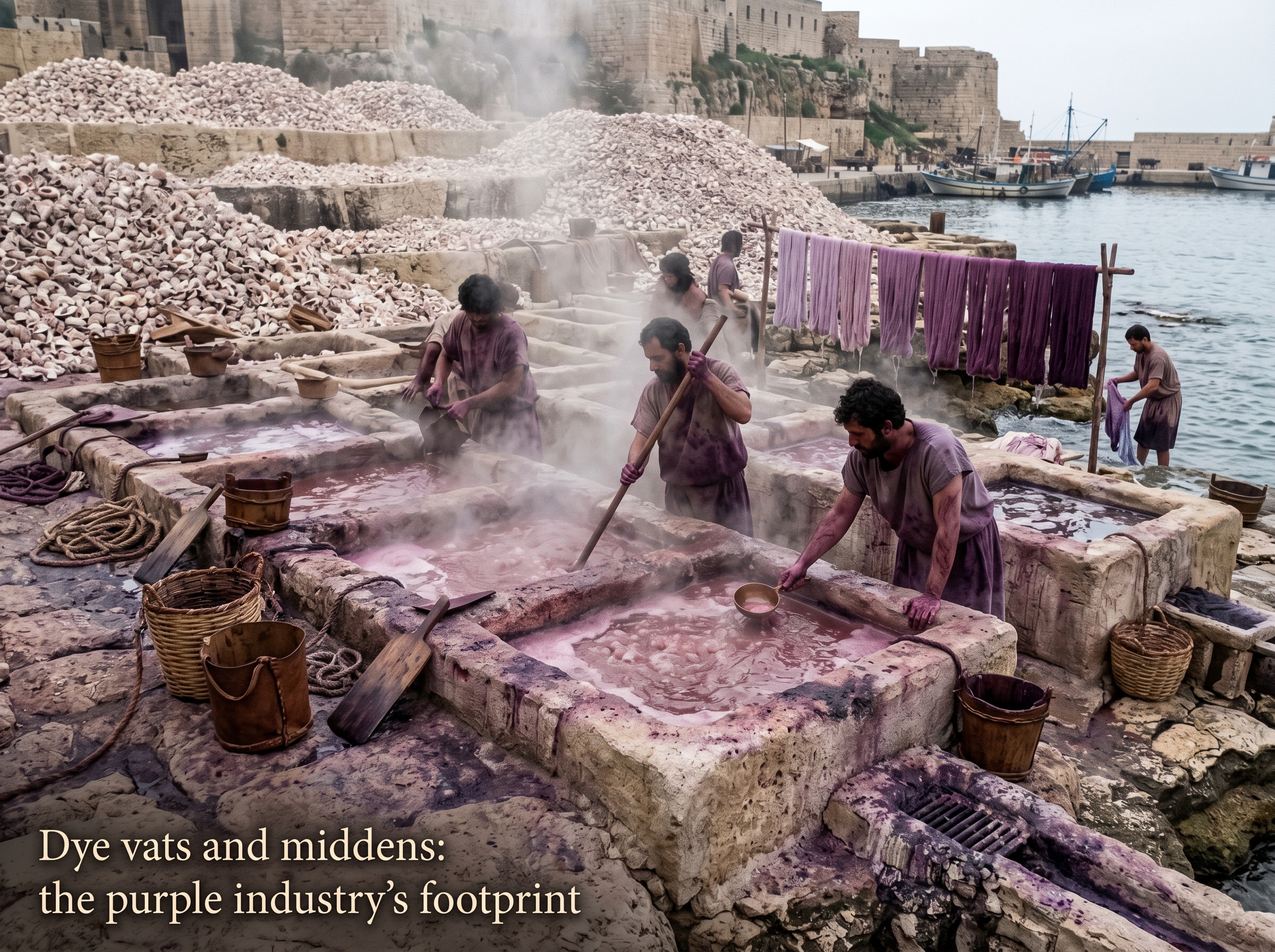 Dye vats and middens: the purple industry's footprint