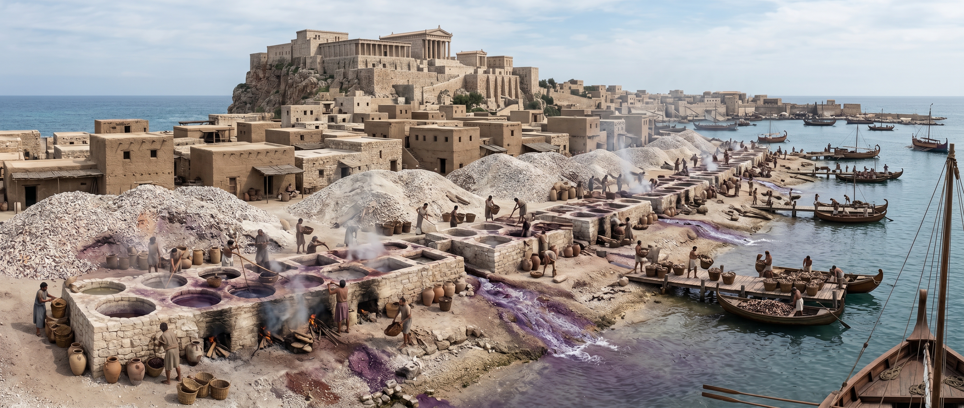 Approaching Tyre: the purple quarter as a coastal frontage